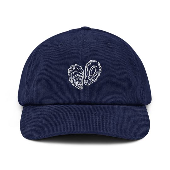 Discover Oyster Corduroy Hat Oyster Shell Cap Oyster Gifts Seaside Hats East Coast Accessories