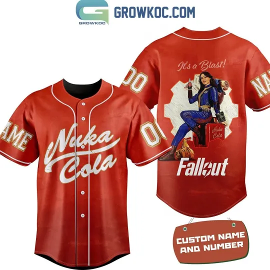 Discover Nuka Cola Falllout It8217s A Blast Personalized Baseball Jersey 3D for Fan, Jersey Fans