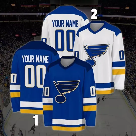 Discover Personalized St. Louis Blue Hockey Shirt, Ice Hockey Shirt for Fans
