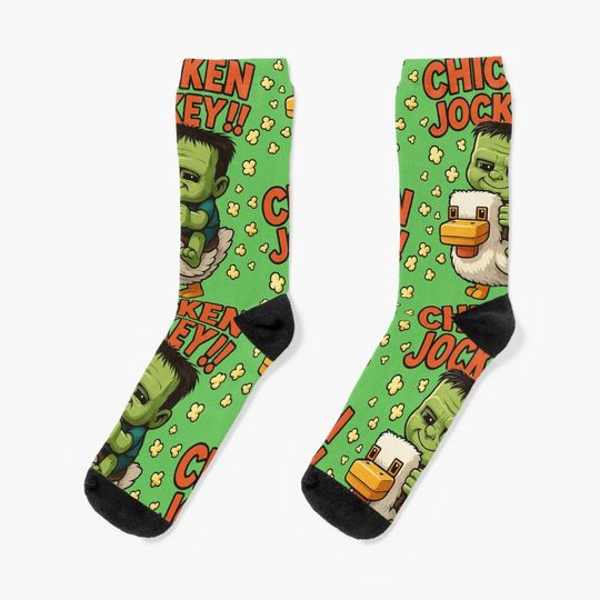 Discover Chicken Jockey Minecraft Socks