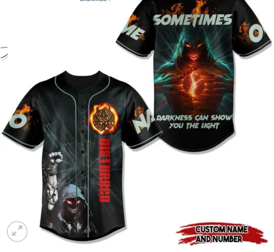 Discover Disturbed Sometimes Darkness Can Show Baseball Jersey For Fan Gifts