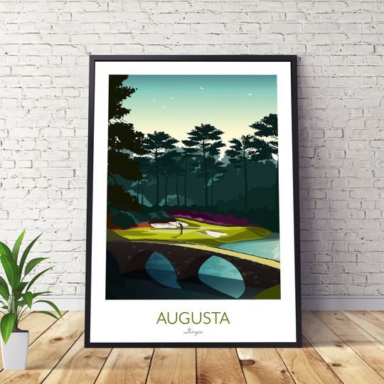 Discover Augusta Golf Print - The Masters, Golden Bell 12th Hole
