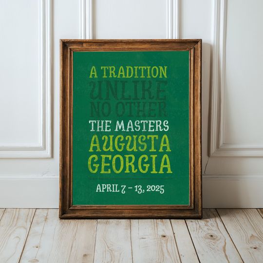 Discover Vintage-Inspired Masters Golf Tournament Poster