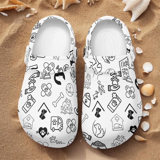 Discover Doodle Vet Nurse Clogs, Gifts for Gardeners, Nurses and Workers