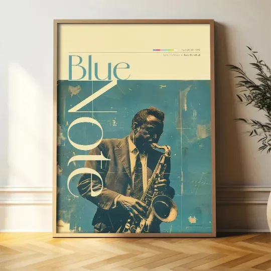 Discover Blue Note Jazz Festival Poster Vintage Jazz Print Musician Decor Jazz Music Art