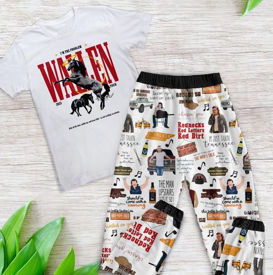 Discover I'm The Problem Wallen Western Pajama Set, Wallen Western Tour 2025 Pajamas