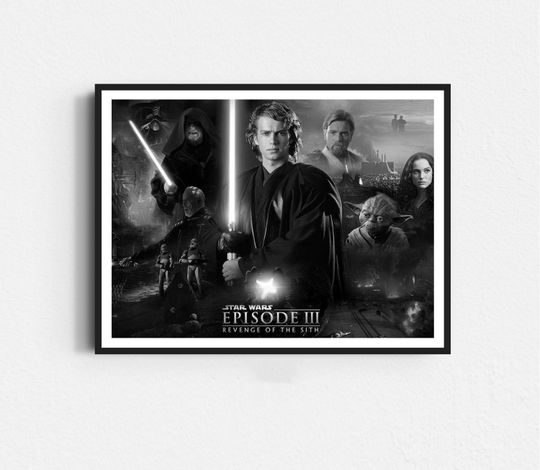 Discover Revenge of the Sith Poster, Starr Warss Poster, Starr Warss Gift, Movie Scenes Wall Art