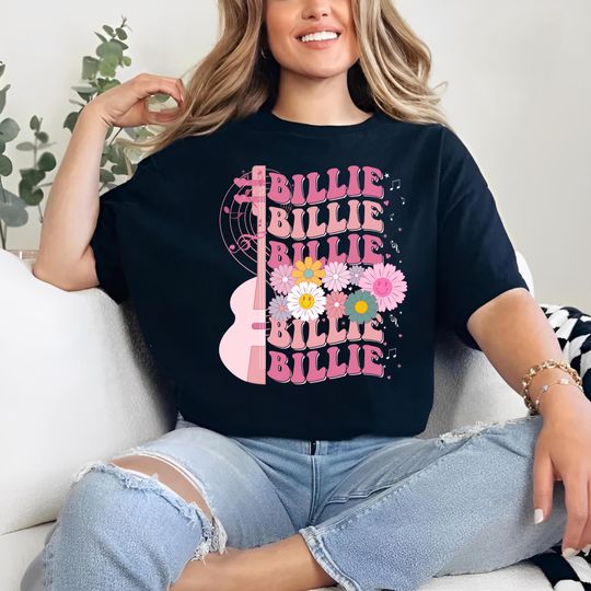 Discover Billie Eilish T-Shirt, I Love Billie Shirt, Billie Groovy Shirt