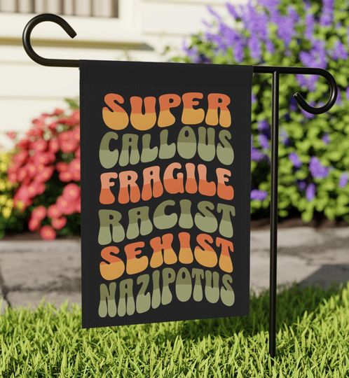 Discover Political House Flag Democracy Garden Flag Anti-Trump yard sign Liberal Protest sign Politic Gag gift Resist Activist Activism Resistance