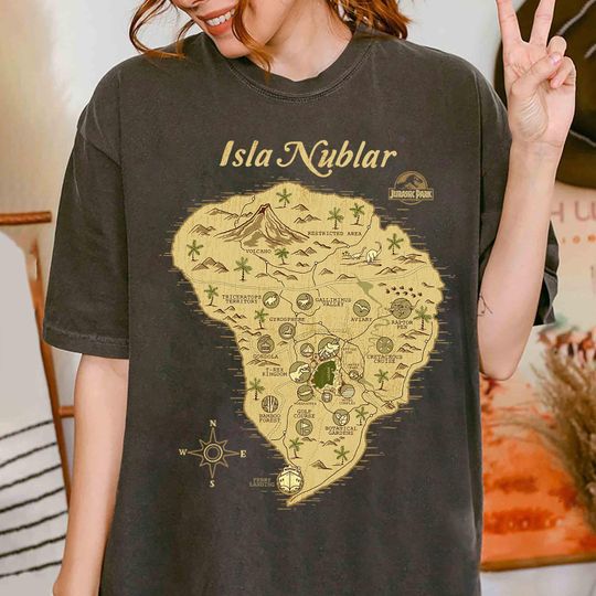 Discover Jurassic Park Isla Nublar Map Shirt, Jurassic Park Shirt, Jurassic World Shirt