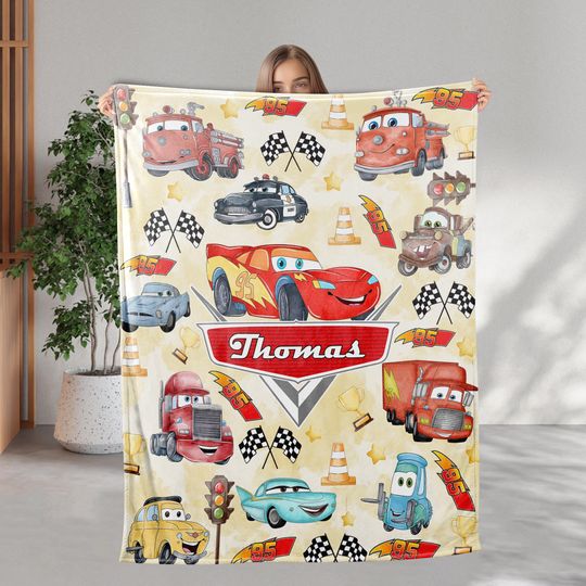 Discover Personalized carss Disneyyy Blanket, Lightningg McQueenn Sally Tow Mater carss Blanket