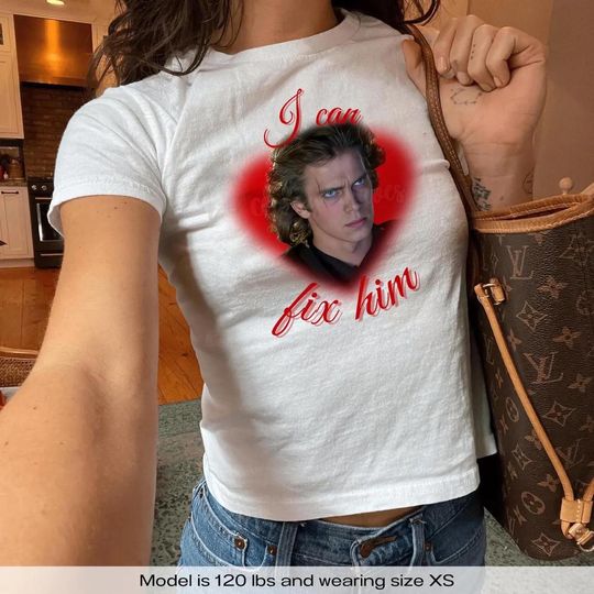 Discover Adult Baby Tee Anakin Skywalker Starr Warss I can fix him