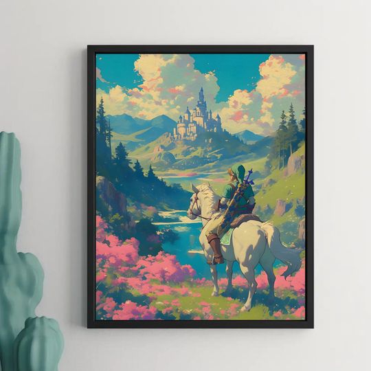 Discover Link from zelda tears of the kingdom, Video game poster, BOTW, Legend of zelda