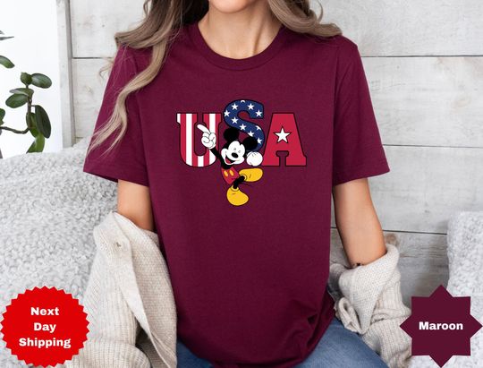 Discover Mickeyy American 4th of July Shirts, Mickeyy and Minniee USA Shirt