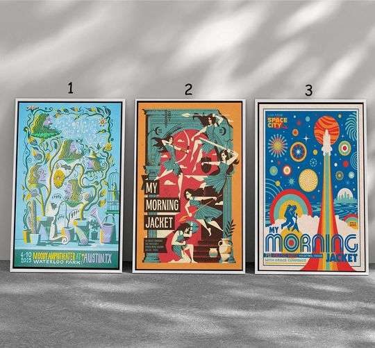 Discover Custom My Morning Jacket 713 Music Hall, Houston, TX Apr 13 2025 Tour Poster