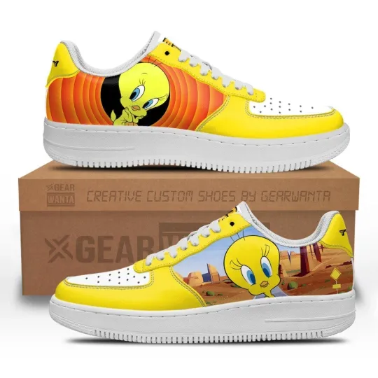 Discover Tweety Bird Looney Tunes Sneaker Leather Low Top Sneakers
