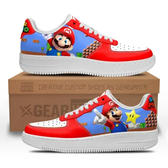 Discover Super Mario Sneaker Leather Low Top Sneakers
