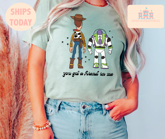 Discover You've Got A Friend In Me Shirt, Retro Vintage toy stories Shirt, Retro Checkered Disneyyy Shirt