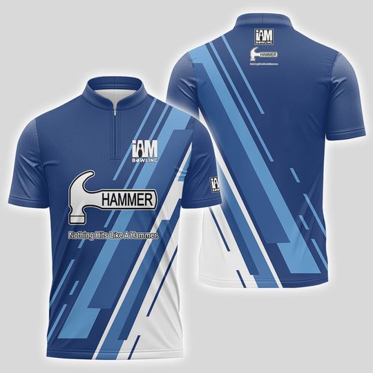 Discover Hammer Blue Bowling Bowling Jersey