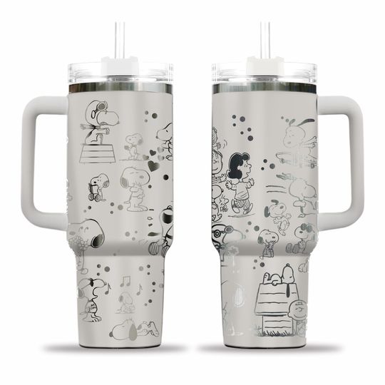 Discover snoopy inspired engraved tumbler