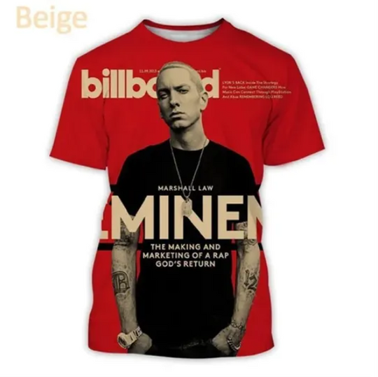 Discover T-shirts Hot Rapper Eminem 3D Print Summer Tees