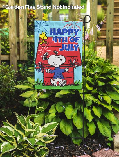 Discover Happy Fourth of July Snoopy & Woodstock Garden Flag, Outdoor Decor