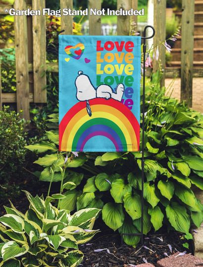 Discover Rainbow Pride Snoopy Garden Flag, Outdoor Decor