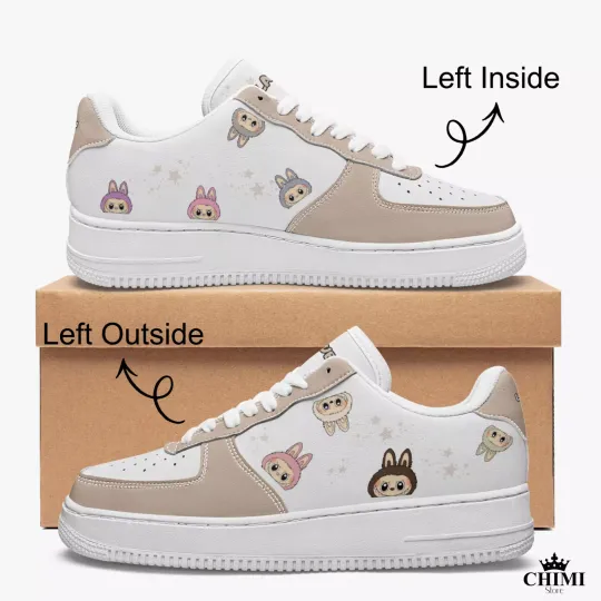 Discover Custom LABUBU - ZIMOMO Low Top Leather Sneakers Comic Book Collectible Sneaker