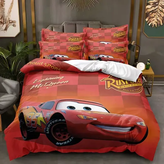 Discover Lightningg McQueenn cartoon anime Bedding set