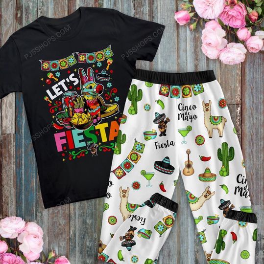 Discover Lets Fiesta Cinco De Mayo Pajamas Set, Mexican Festival Family Pajamas