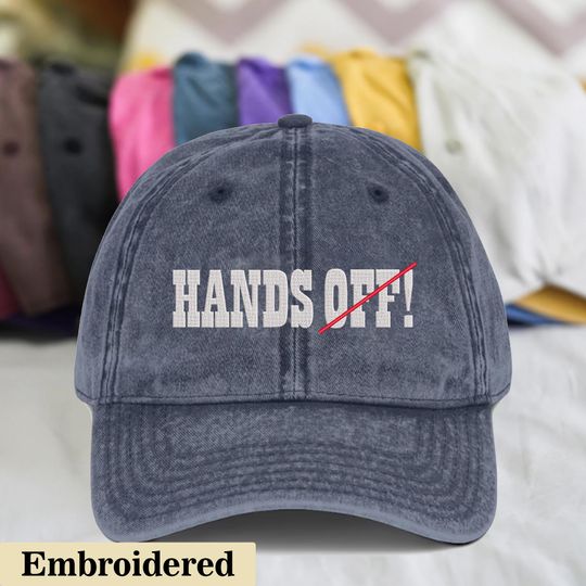 Discover Hands Off Protest Embroidered Baseball Hat, Political Statement Trucker Hat, Hands Off Medicaid Medicare Social Security, Anti Trump Cap