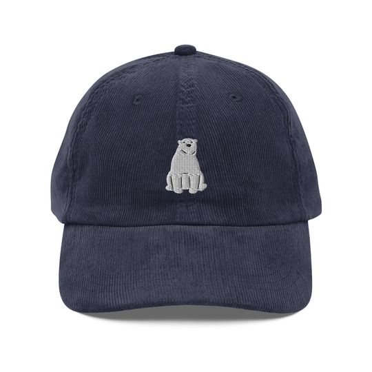 Discover Polar Bear Embroidered Cap | Gift For Polar Bear Lovers | Cute Polar Bear Vintage Cap