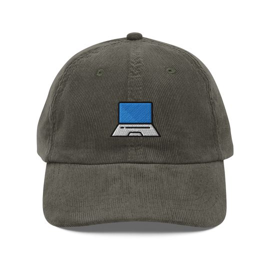 Discover Laptop Embroidered Cap | Gift For Computer Geeks | Cute Laptop Vintage Cap