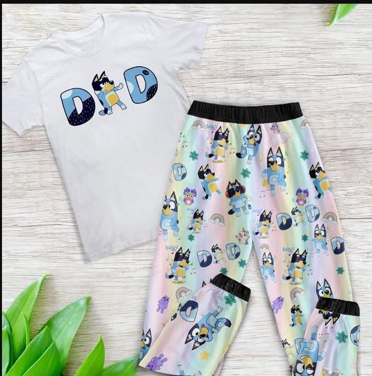 Discover BlueyDad Dad Pajama Set, BlueyDad Pajamas Set Gift For Dad