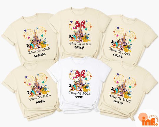 Discover Custom Disneyyy Trip 2025 Shirt, Disneyyy Trip T-Shirt, Disneyyy Family Vacation