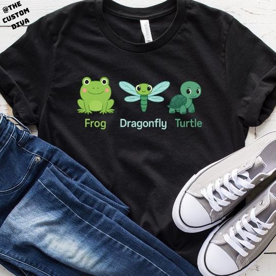 Discover Subtle Political Humor Frog Dragonfly Turtle T-Shirt, Funny Political Shirt