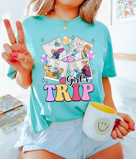 Discover Frozenn Girls Trip Shirt Annaa Elsaa Disneyyy Vacation Tee Princess Adventure Shirt