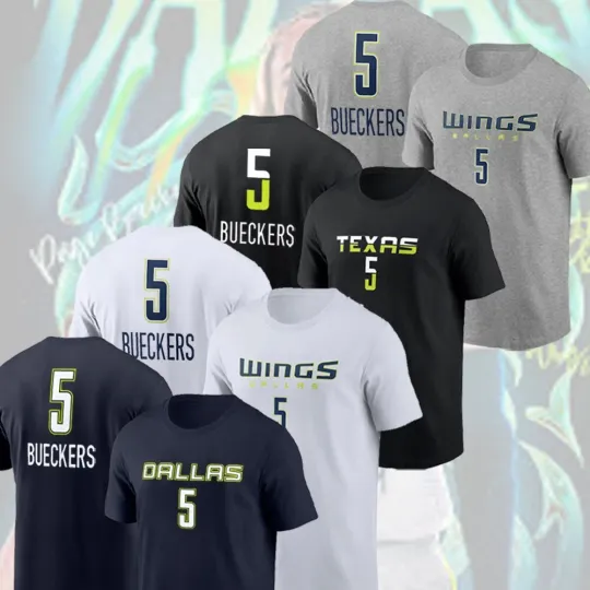 Discover 2025 Dallas Wings Paige Bueckers #5 Name & Number Player Fans Gift