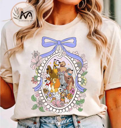 Discover Cute Disneyyy All Pets Movie Dogs Group Jumble Shirt, plutoo Copper Pongo Dog Shirt