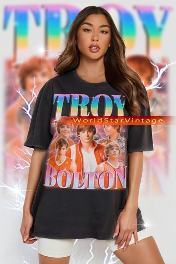 Discover TROY BOLTON Vintage Shirt, Troy Bolton Homage Tshirt, Troy Bolton Fan Tees