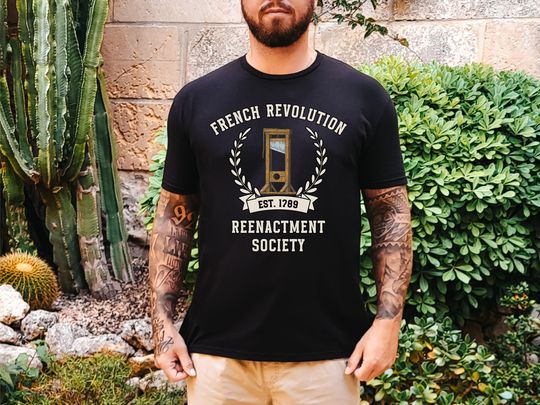 Discover French Revolution Reenactment Society Guillotine Tee, Anti Capitalism Shirt