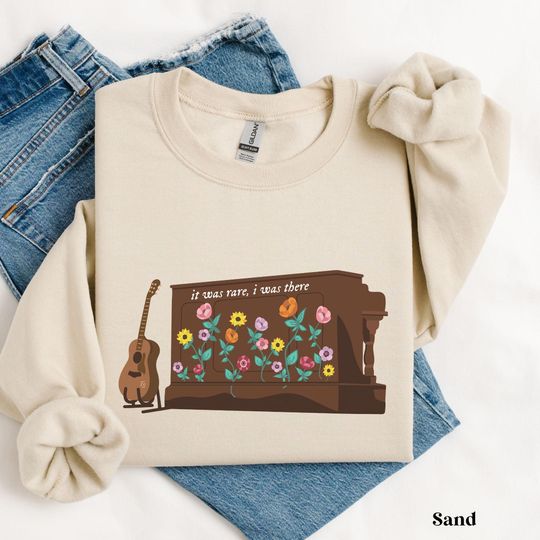 Discover It Was Rare I Was There Sweatshirt, Surprise Songs Piano Sweatshirt