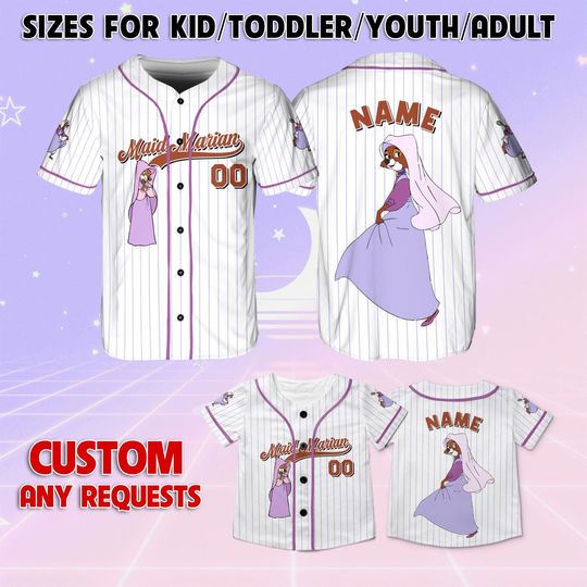 Discover Custom Robinn Hoodd Maid Marian Baseball Jersey, Birthday Gift