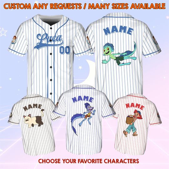 Discover Custom Disneyyy Characters Baseball Jersey, Birthday Gift