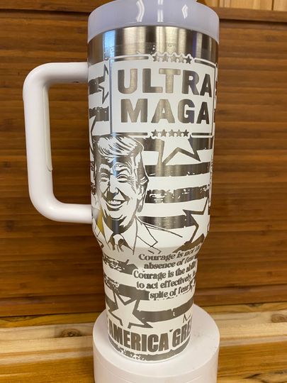 Discover 40z Laser Engraved Tumbler Trump
