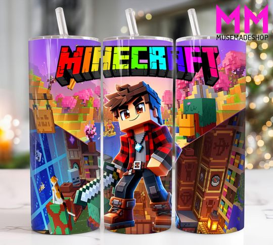 Discover Minecraft Game Characters 20oz Tumbler with Lid And Straw