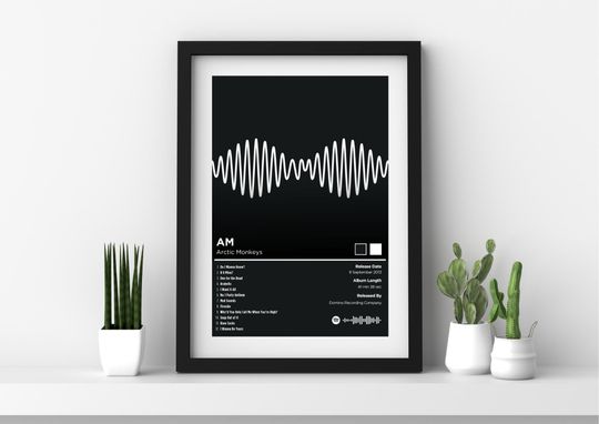 Discover Arctic Monkeys AM Poster, Minimalist Music Poster, Gift for Music Lovers