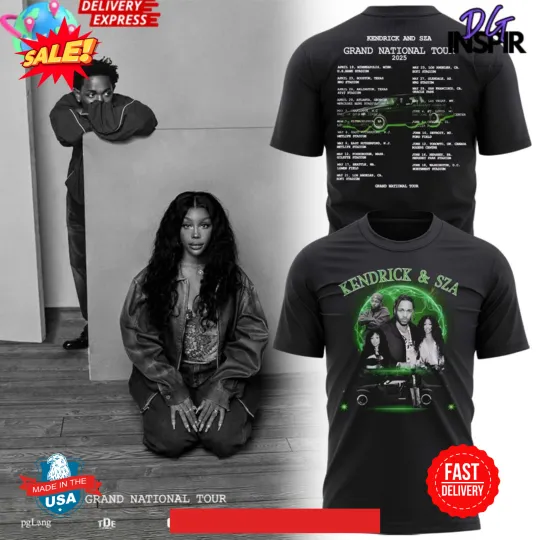 Discover Kendrick Lamar x SZA Grand National Tour 2025 T-Shirt