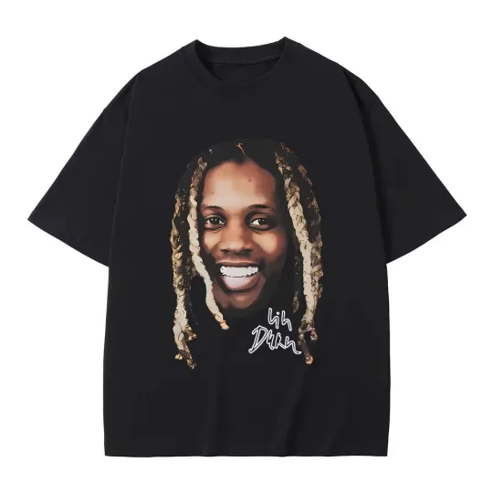 Discover Rapper Lil Durk Head Graphic T-shirts