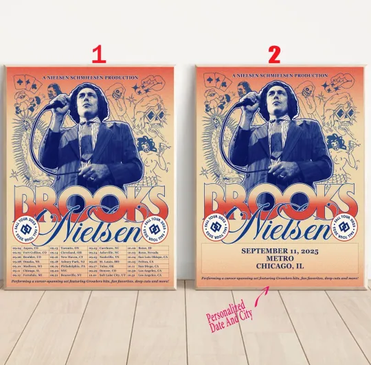 Discover Custom Brooks Nielsen Fall Tour 2025 Poster